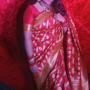 Red Banarsi Saree