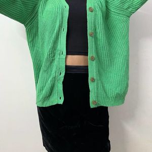 Green Baggy Cardigan