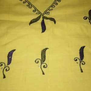 New Womens Cotton Short Kurta - Yellow