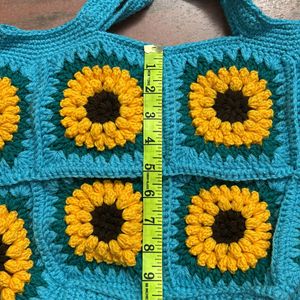 Pintresty Sunflower🌻Crochet Tote Bag