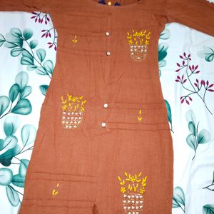 Brown Kurta