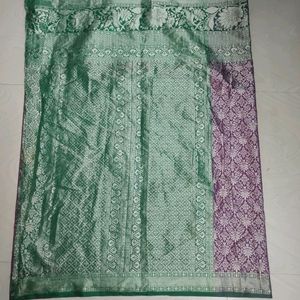 New Purple Colour Saree With Unstitched Blouse Pie