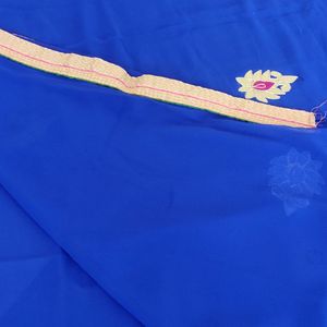 Royal Blue Kdhai Work Saree