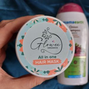 [PRICE DROP] Mamaearth Shampoo & Glowee Hairmask