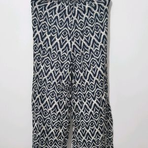 Printed Black & White Palazzo Pants