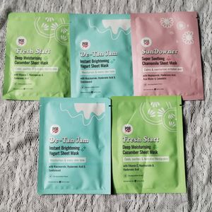 Combo Of 5 Myglamm Sheet Masks