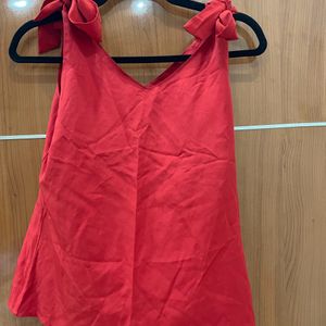 Red Bow Top For Women