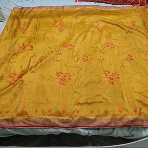 Mustard Yellow And Pink Rajkot Patola