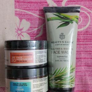 Face Wash, Cream And Moisturizer