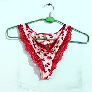 Designer Red And White Panty