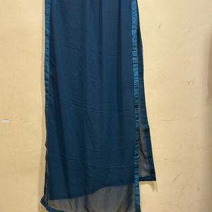 Teal Colour Festive Wear Long Kurta&Dupatta Size L