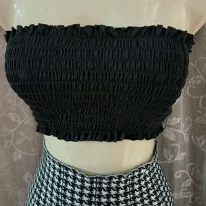 High A-Line Skirt, Tube Top