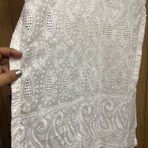 Beautiful White Cotton Chikankari Kurta