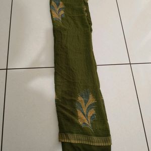 Dark Green Saree