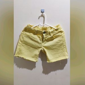 Yellow Jeans Shorts