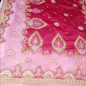 Heavy Embroidery Saree Net+Velvet