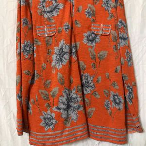 Floral Printed Orange Top