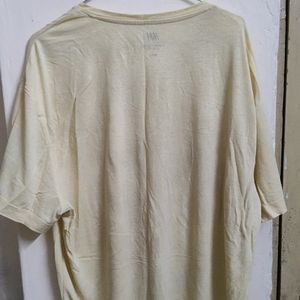 H&M V-neck  Pastel Yellow T-shirt