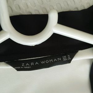 Zara White Button Up Blouse