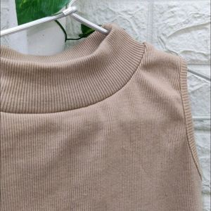 Tan Ribbed Top