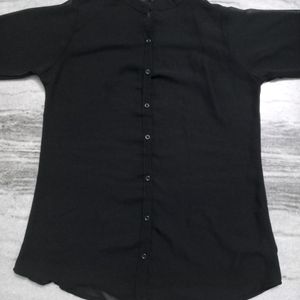 Black Georgette Shirt For Women