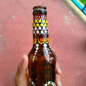 Painted Glass Bottle