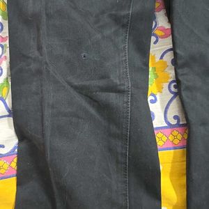 Being Human 34inch Black Cotton Trouser