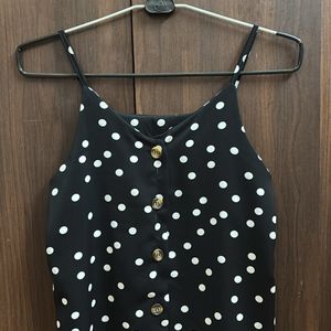 Black Polka Dot Tank Top