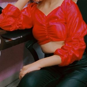 Satin Crop Top