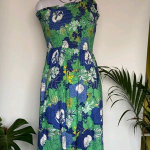 Pinteresty Floral Cold Shoulder Maxi Dress