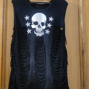 Skull punk Cutout Tshirt ☠️