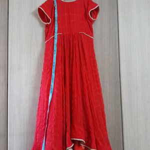 Red Dress High And Low Botique Made 40 Bust