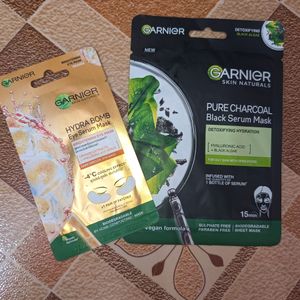 GARNIER SERUM FACE AND EYE SHEET MASK