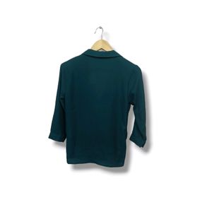 StalkBuyLove Teal Solid Wrap Top (Women's)