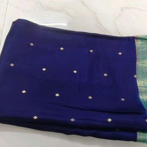 Crepe Silk In Navy Blue Colour