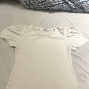 Fixed Price cream T shirt With Lovely Sleeves