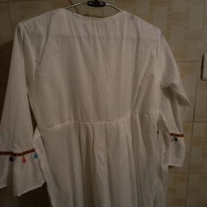 Zara White Kurti