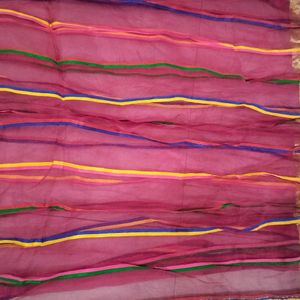 Pink Multiple Colours Dupatta