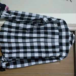 Black And White Check Shirt