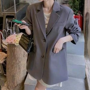 Korean Blazer Padded Shoulder