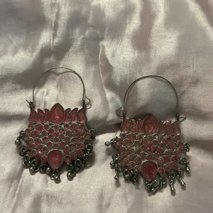 Lotus Shaped Pink Vintage Earrings