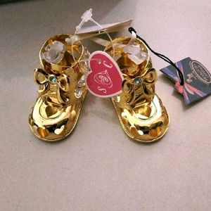 24 K Goldplated Swaroski Crystal Shoes