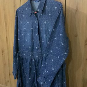 Denim Frock For Girls