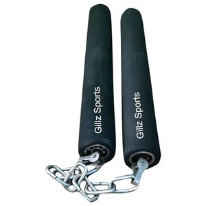 Nunchaku Light Foam Black Handal with Steel Chain