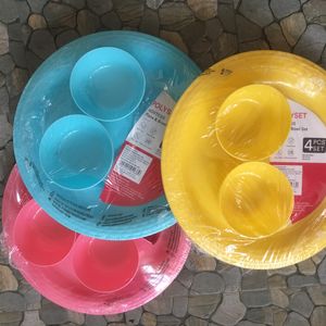 Pack Of 4!!! Plate And Bowel Set