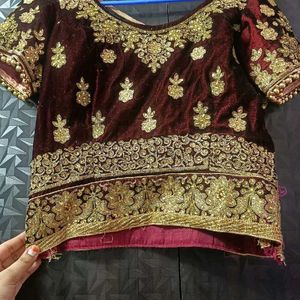 Wine Bridal Lehenga