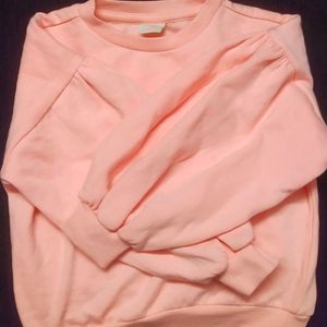 Girls Pink full puff sleeve top