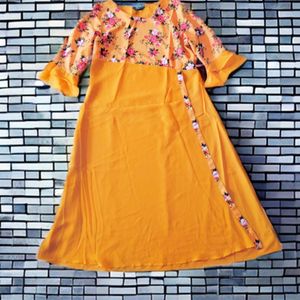 LAAYNA WOMEN CREPE PRINTED A-LINE KURTI