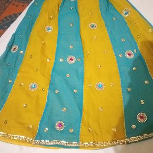 Lahenga Choli Fabric And Dupatta Semi Stitched