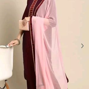 Gerua By Libas Full Kurta Trouser Duppata Set